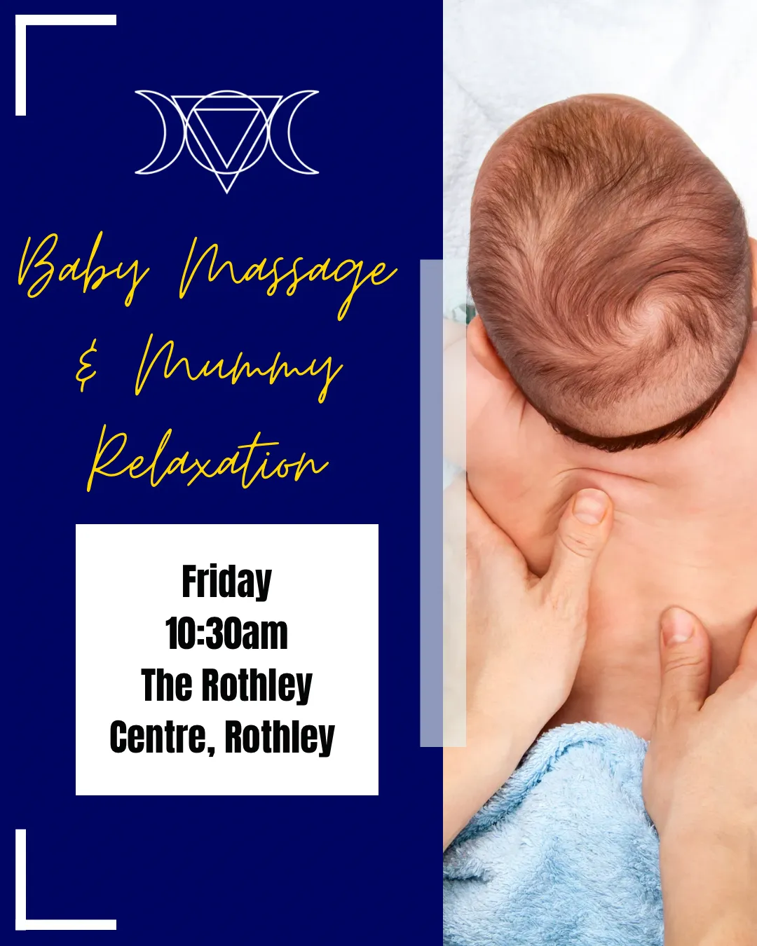 Baby massage and mummy relaxation class in Rothley